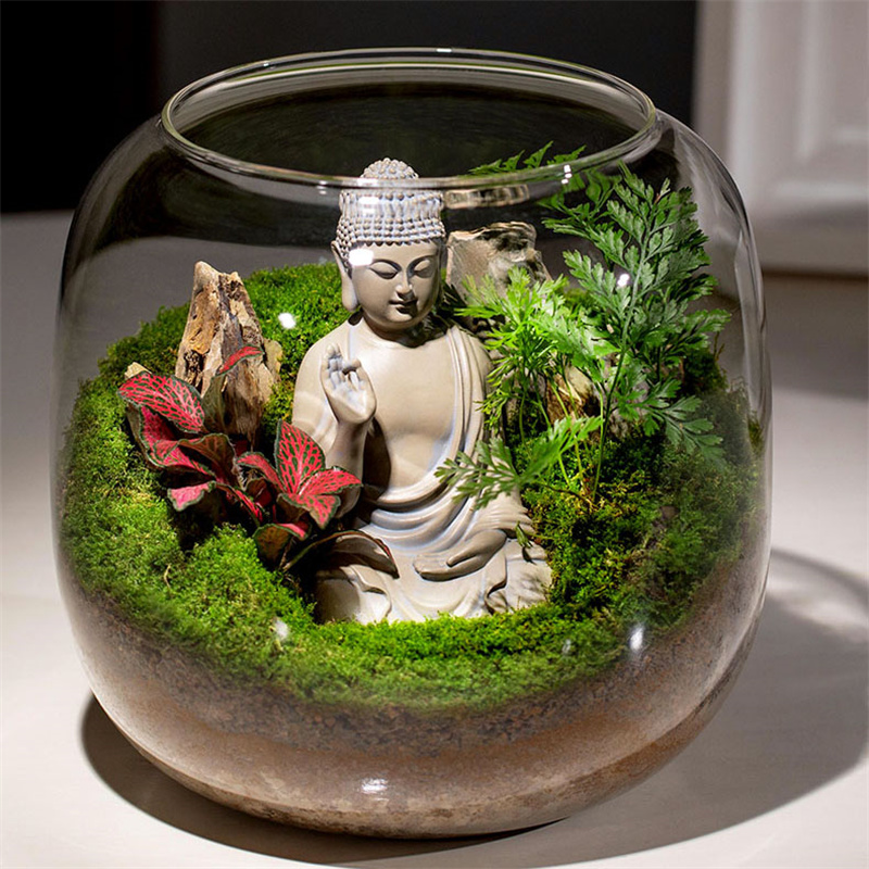 Terrarium Glass Bottle - Micro Landscape Moss Glass Bottle Succulent