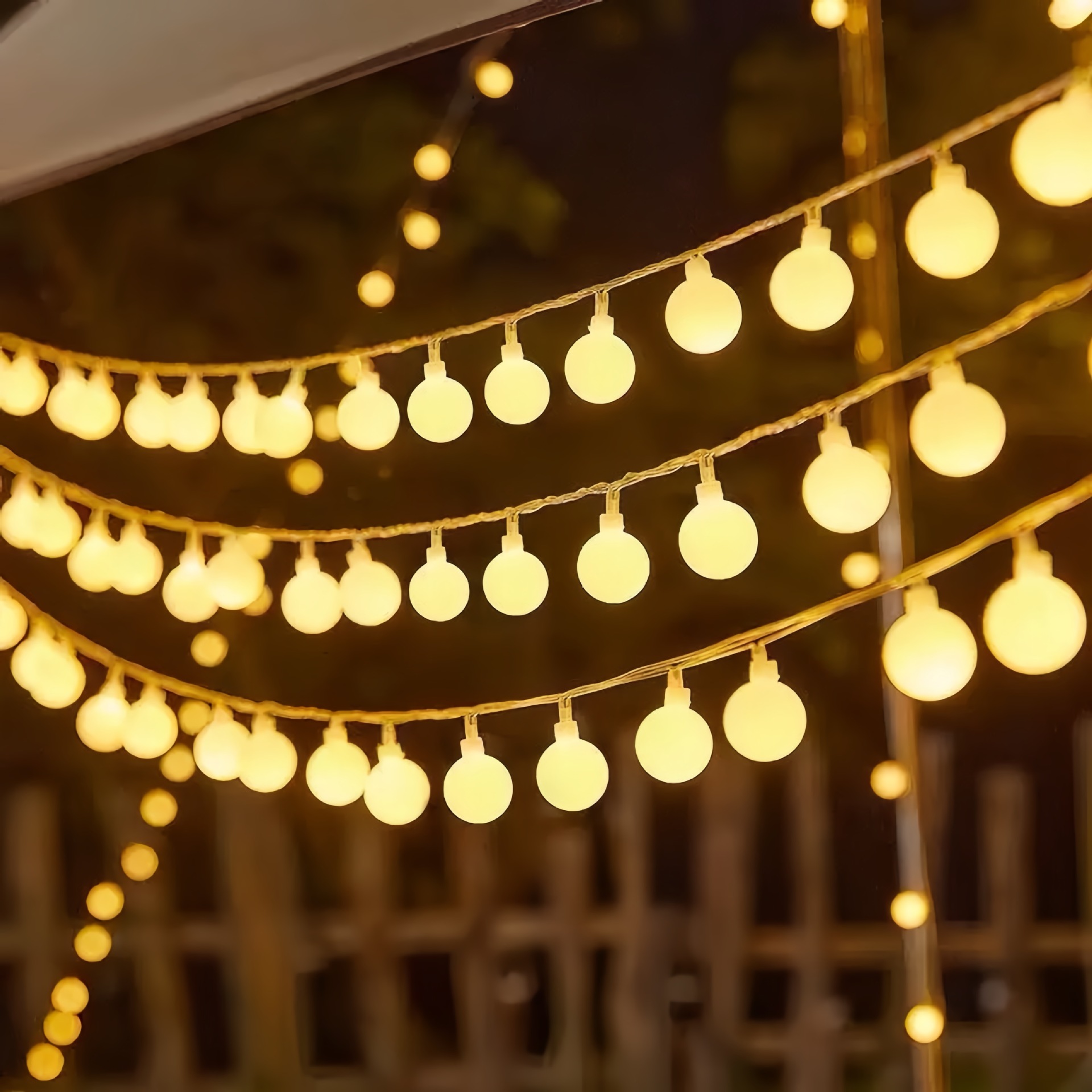Fairy Lights Bedroom - White Bubble Globe String Lights Christmas