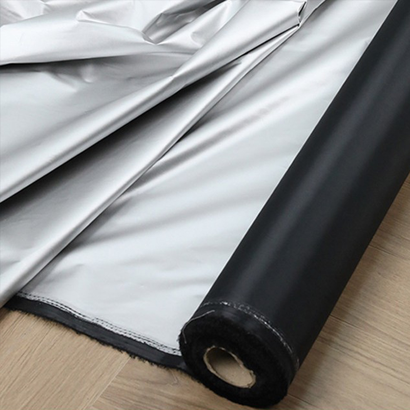 Blackout Curtains - 1m Black Silver Coated Blackout Fabric