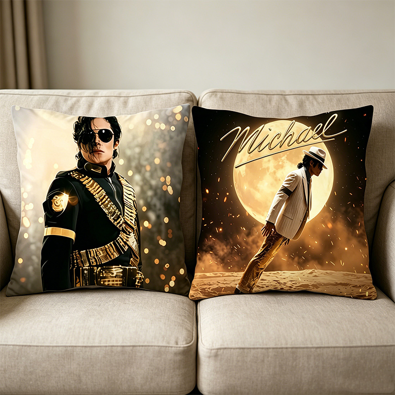 Decorative Throw Pillow - Michael Jackson Pillowcase Singer MJ Decorative