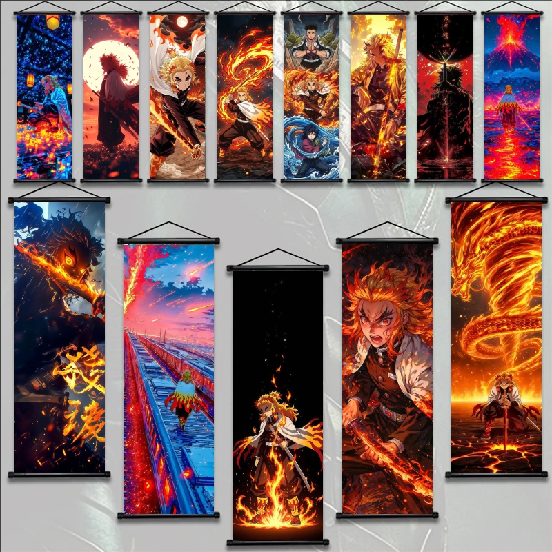 Home Decor Japanese - Demon Slayer Kyojuro Rengoku HD Print