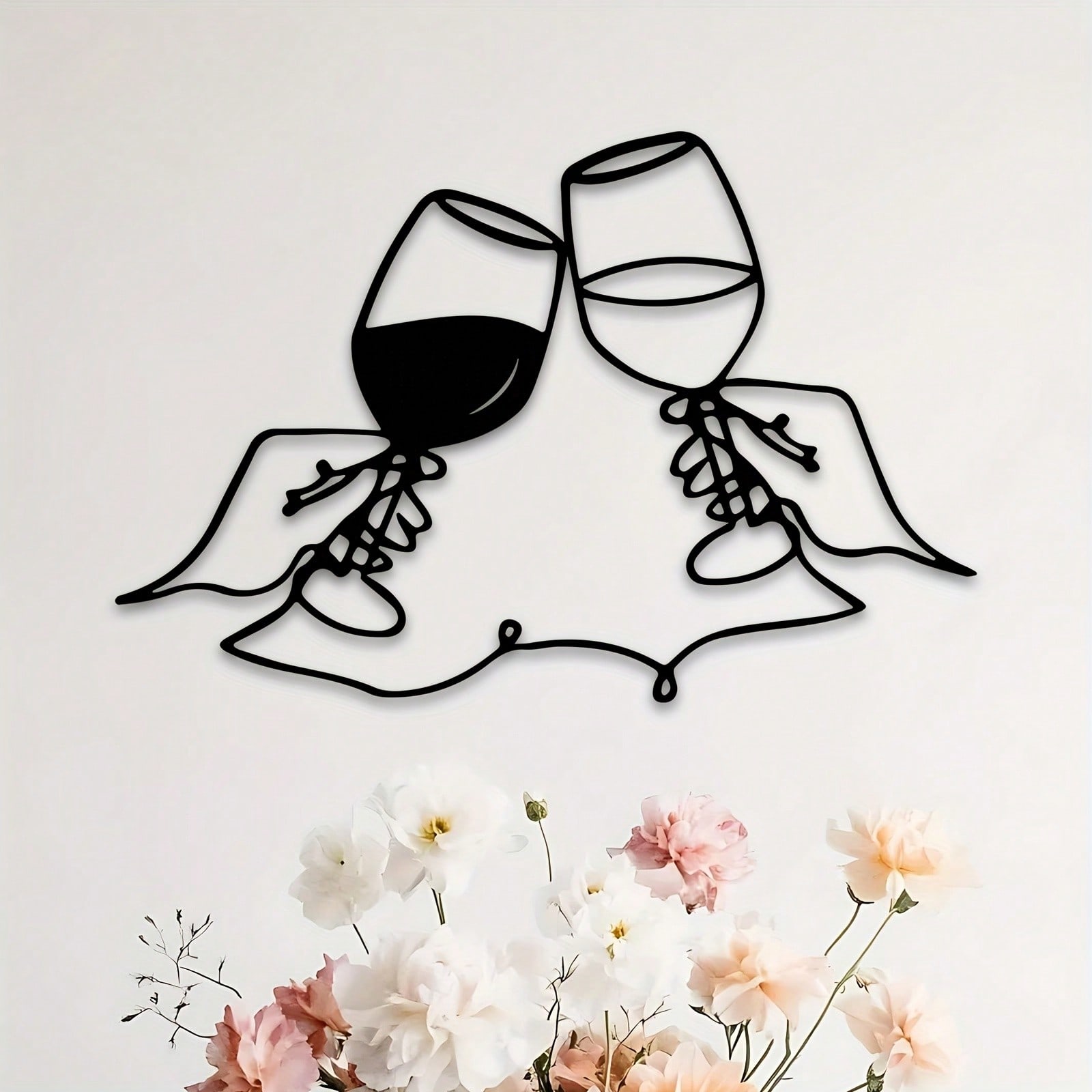 Home Decor Brand - Brand Vintage Wine Grape Glass Metal