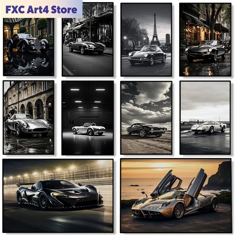 Home Decor Brand - Frameless Modern Famous Brand Cars Poster