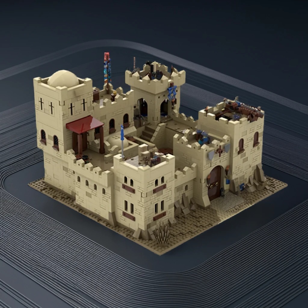 Home Decor Medieval - 4092pcs MOC Black Falcon Desert Castle