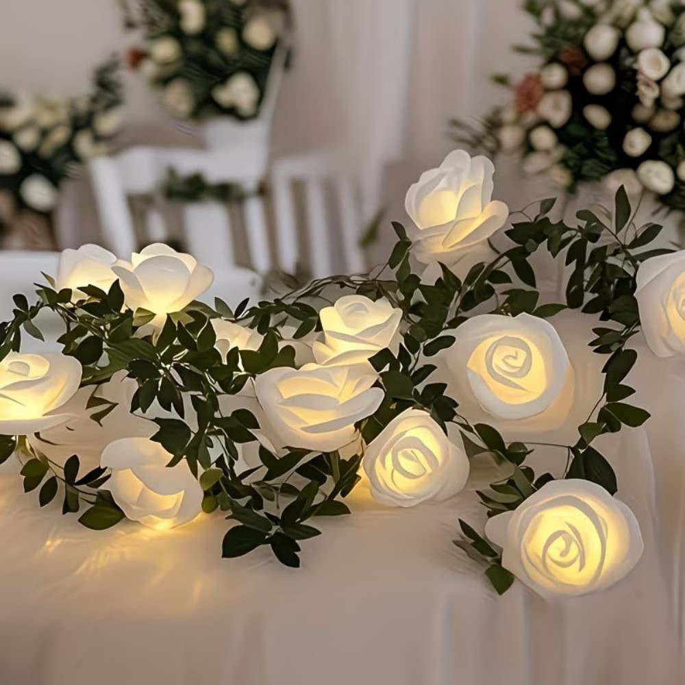 Fairy Lights Bedroom - 1PC 3M20LED Rose Vine Light String,