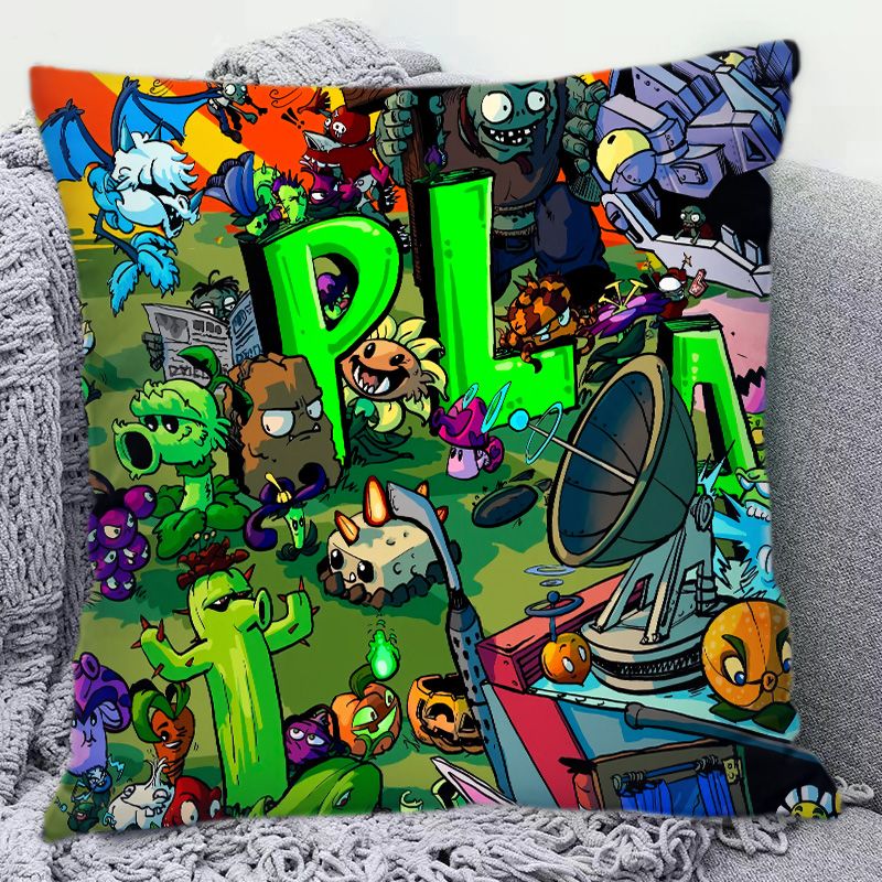 Plants Vs. Zombies Cute Cartoo - Decorative Throw Pillow ulasan dan harga