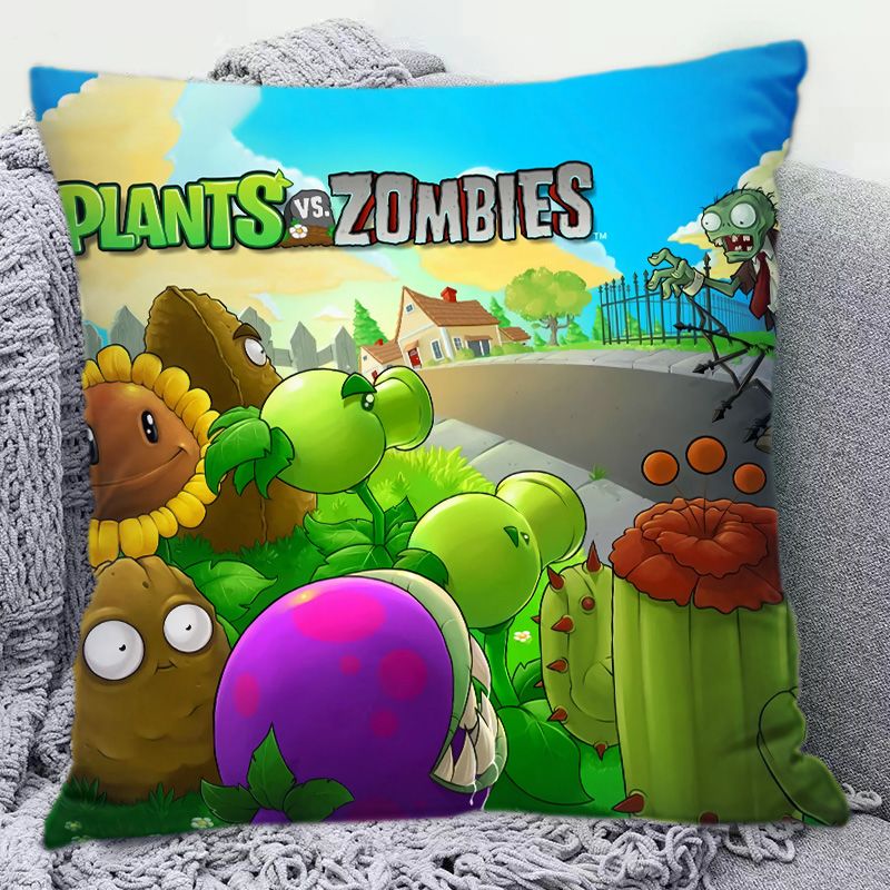 Plants Vs. Zombies Cute Cartoo - Decorative Throw Pillow ulasan dan harga