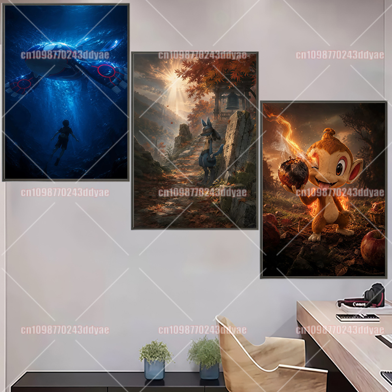 Anime Pokemon Character Origin - Home Decor Canvas ulasan dan harga