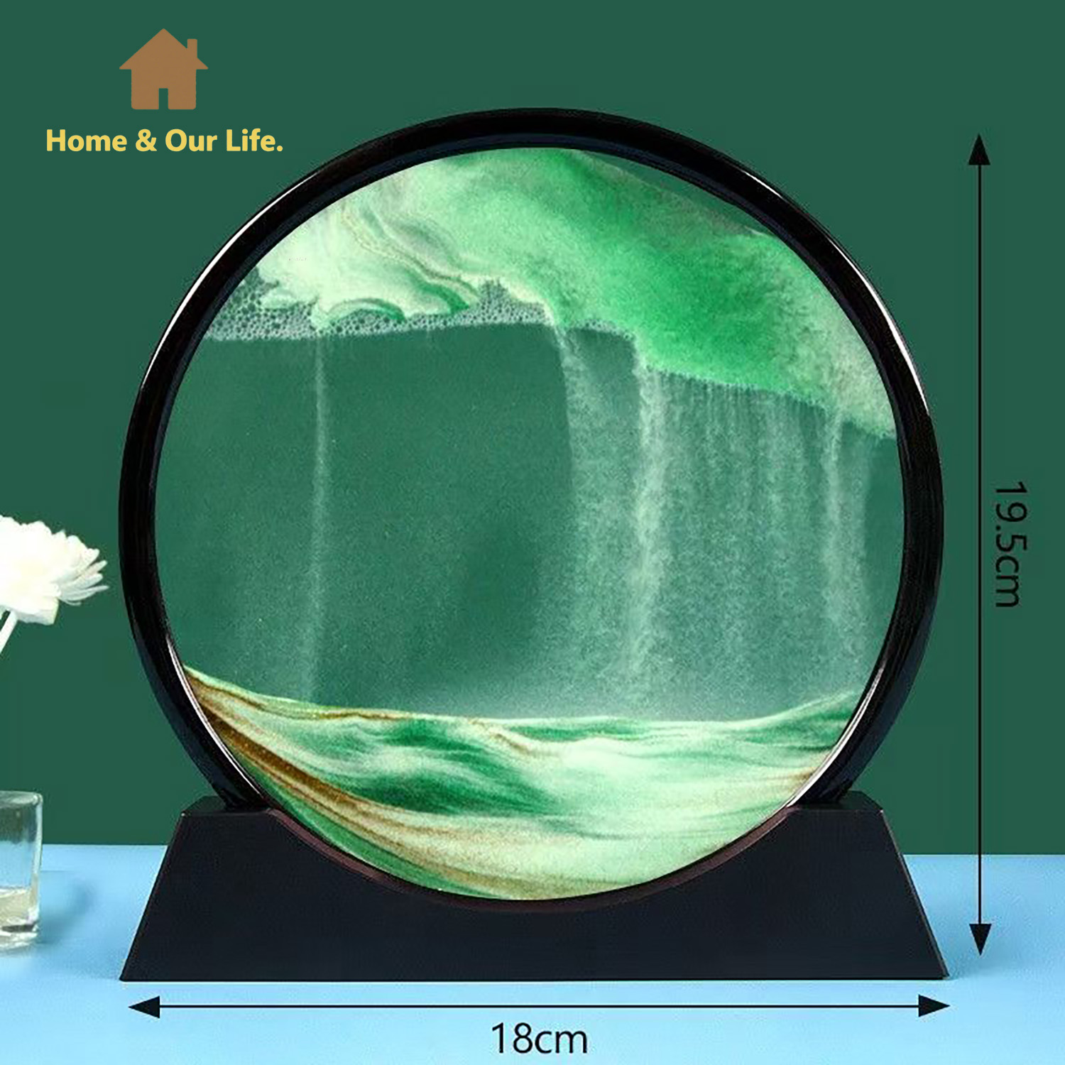 3D Dynamic Flowing Sand Art: U - Yarn Home Decor ulasan dan harga
