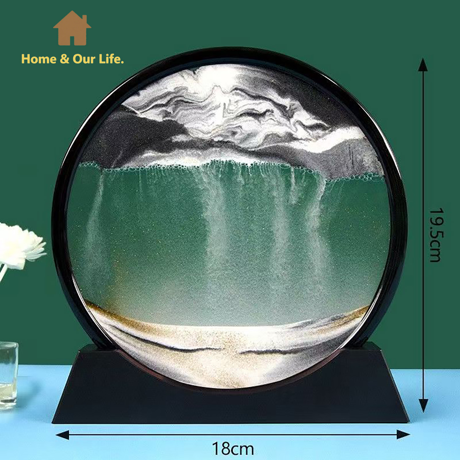 3D Dynamic Flowing Sand Art: U - Yarn Home Decor ulasan dan harga