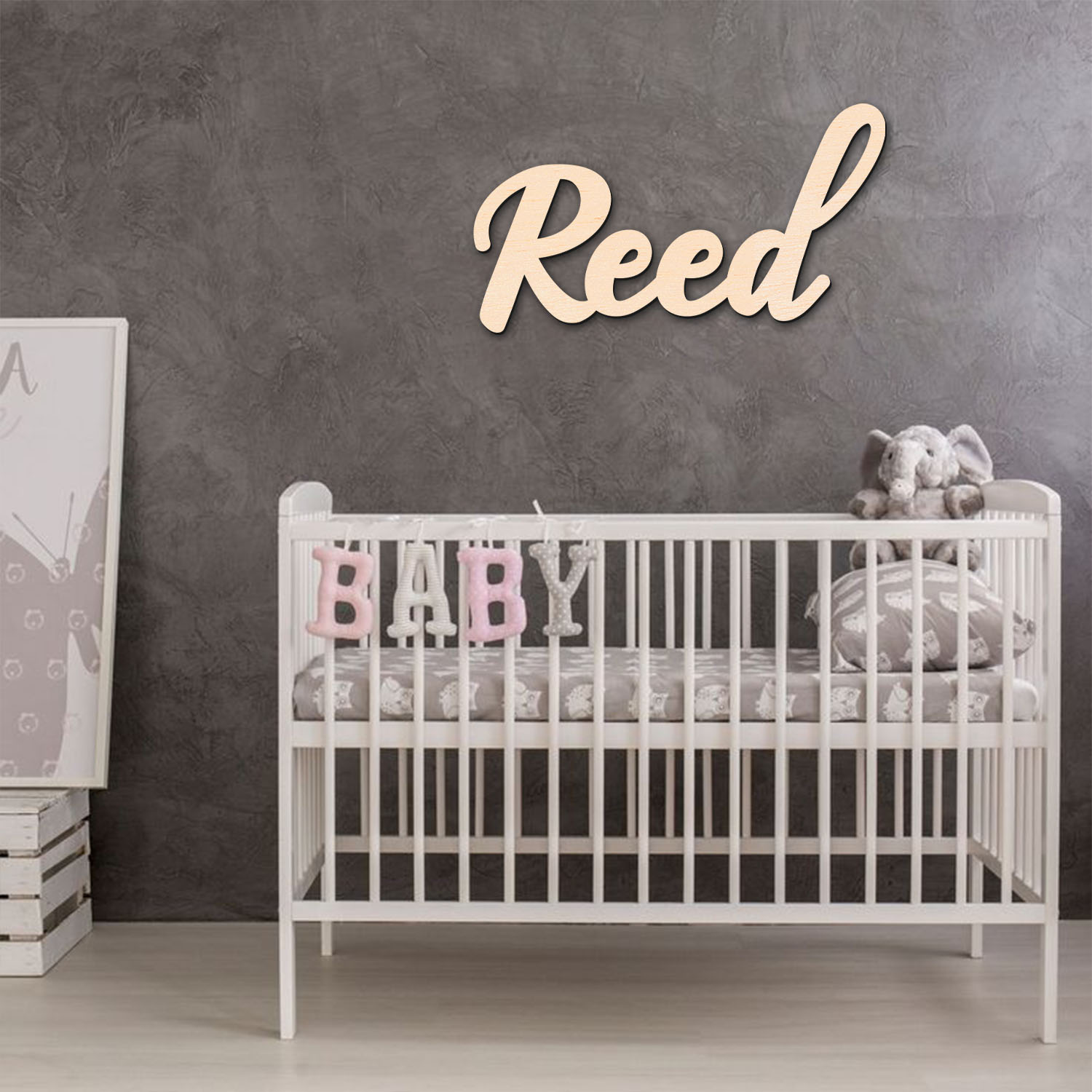 1pc personalized wooden surnam - Home Decor Rustic ulasan dan harga
