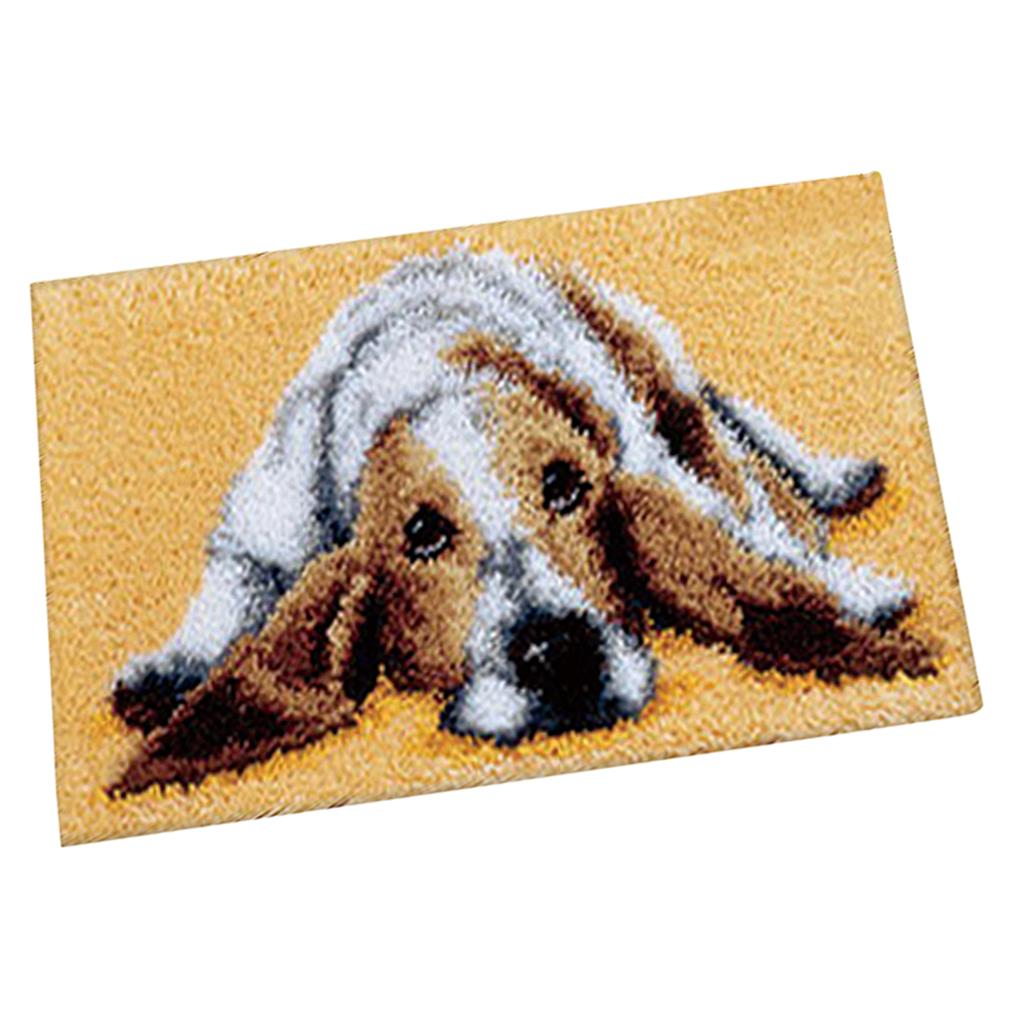 Handmade Latch Hook Rug Canvas - Yarn Home Decor ulasan dan harga