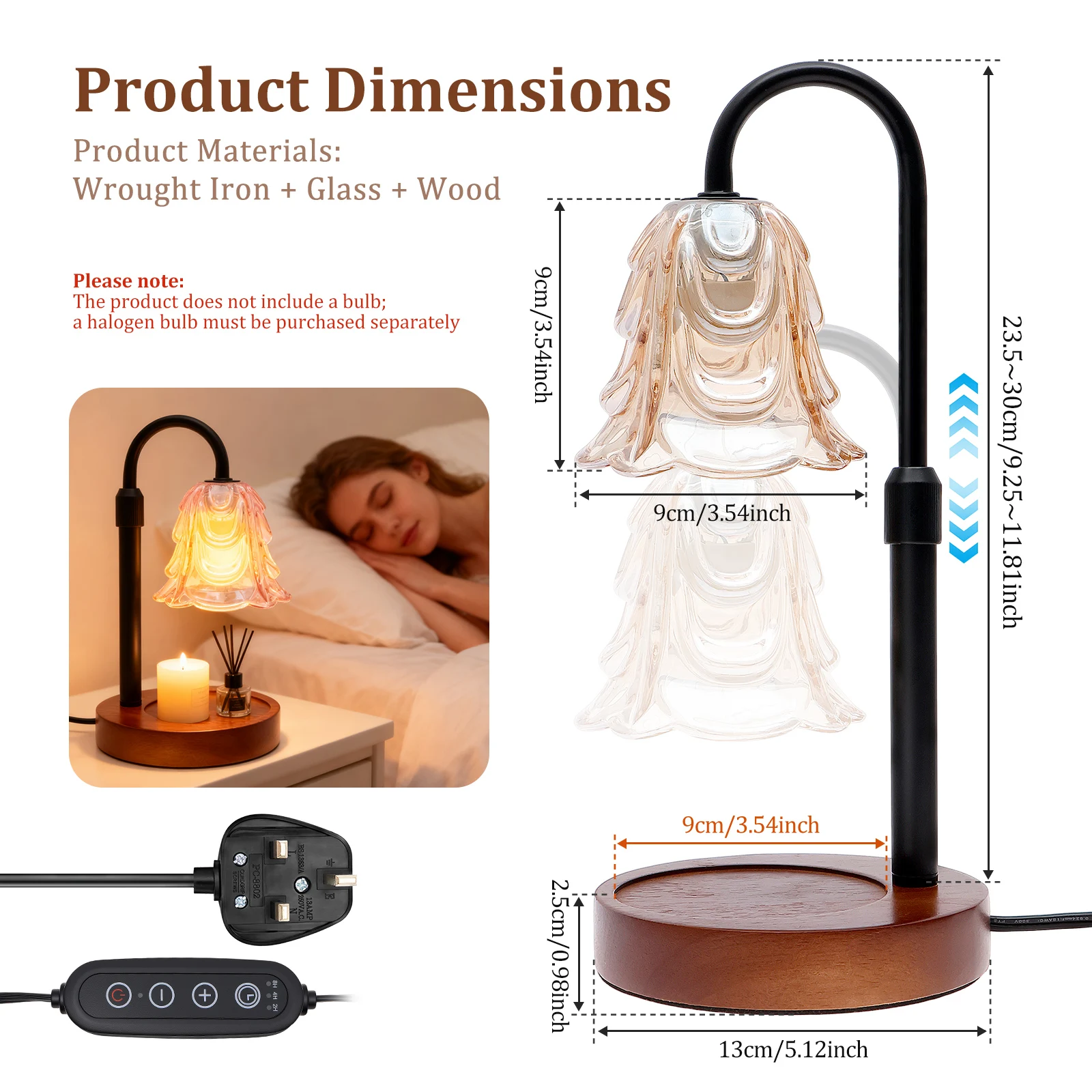 Dimmable Flower Candle Warmer  - Home Decor Uk ulasan dan harga