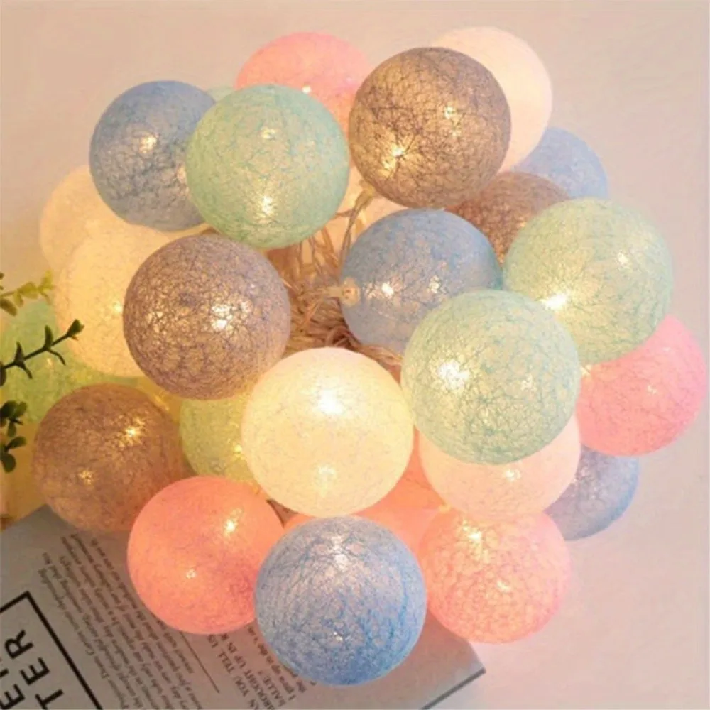 Halloween Cotton Garland Balls - Fairy Lights Bedroom ulasan dan harga