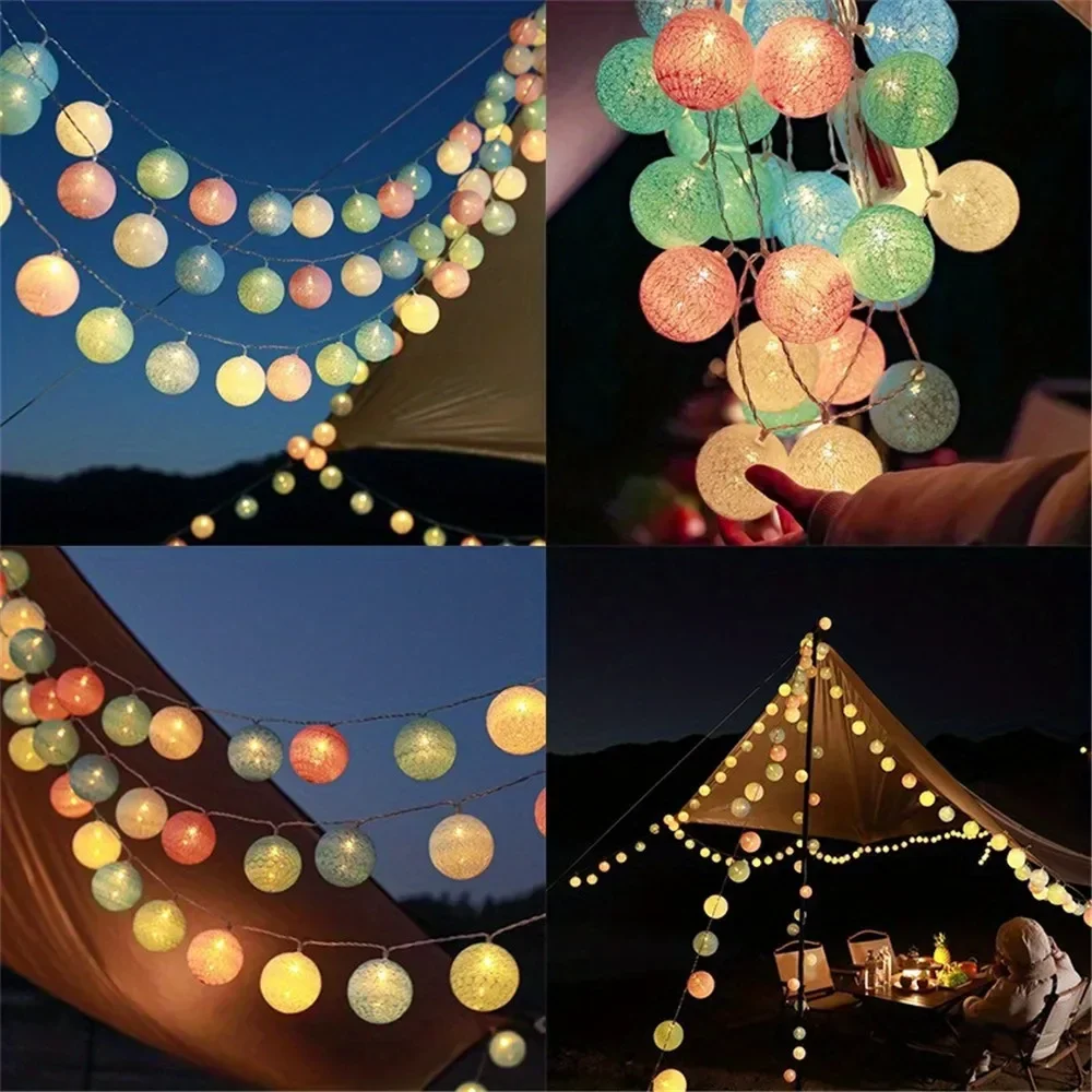 Halloween Cotton Garland Balls - Fairy Lights Bedroom ulasan dan harga