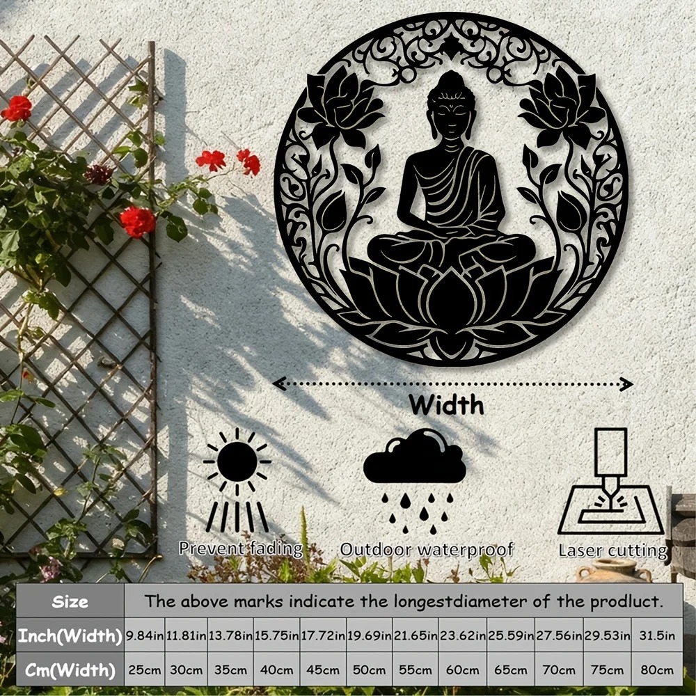 Brand 2D Flat Buddha Lotus Man - Home Decor Brand ulasan dan harga