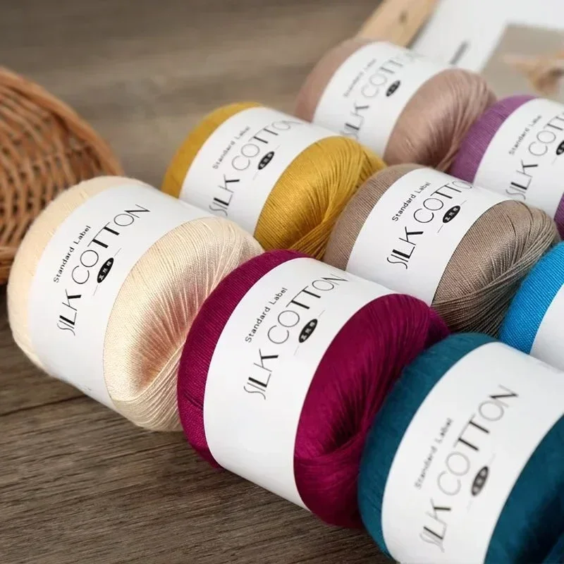 50g/PC Silk Lace Cotton Milk C - Yarn Home Decor ulasan dan harga