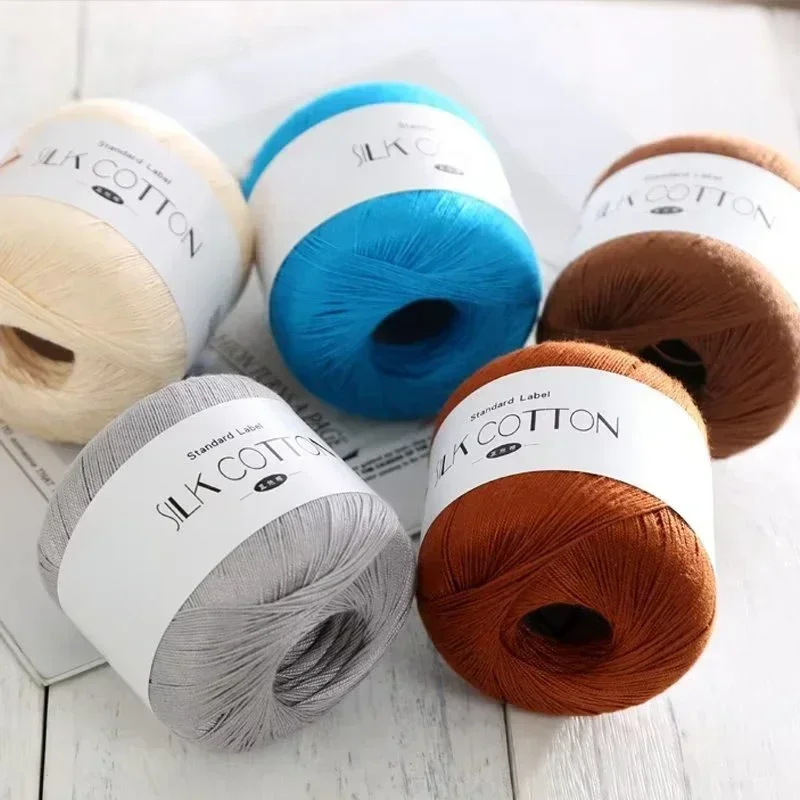 50g/PC Silk Lace Cotton Milk C - Yarn Home Decor ulasan dan harga