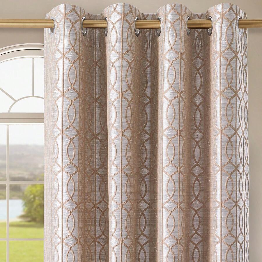 Geometric Jacquard Blackout Cu - Blackout Curtains ulasan dan harga