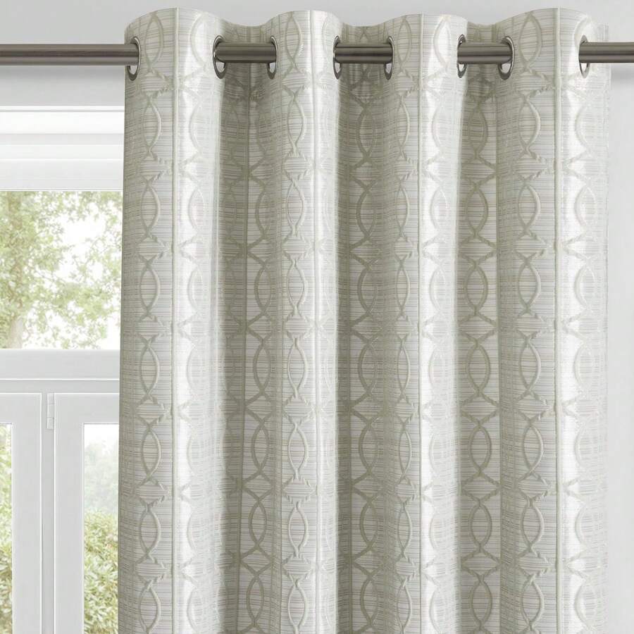 Geometric Jacquard Blackout Cu - Blackout Curtains ulasan dan harga