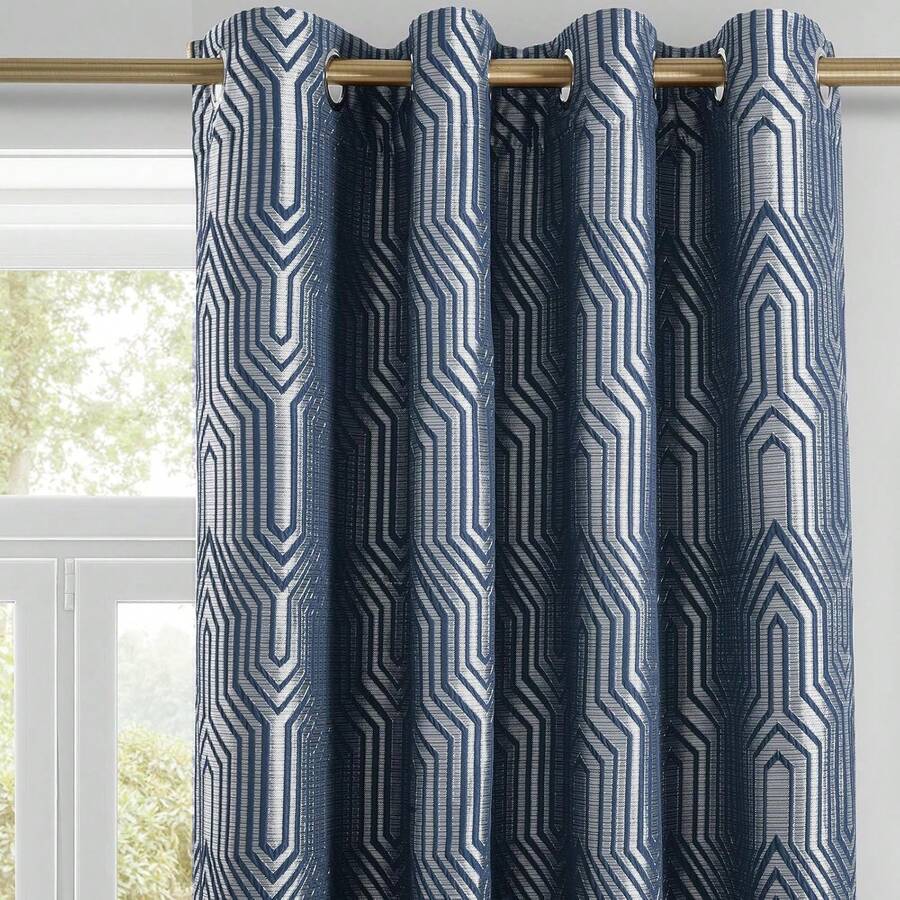 Geometric Jacquard Blackout Cu - Blackout Curtains ulasan dan harga