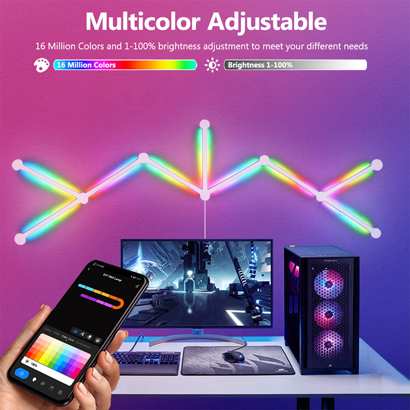 Smart RGB Wall Lamp, Bluetooth - Home Decor Rustic ulasan dan harga