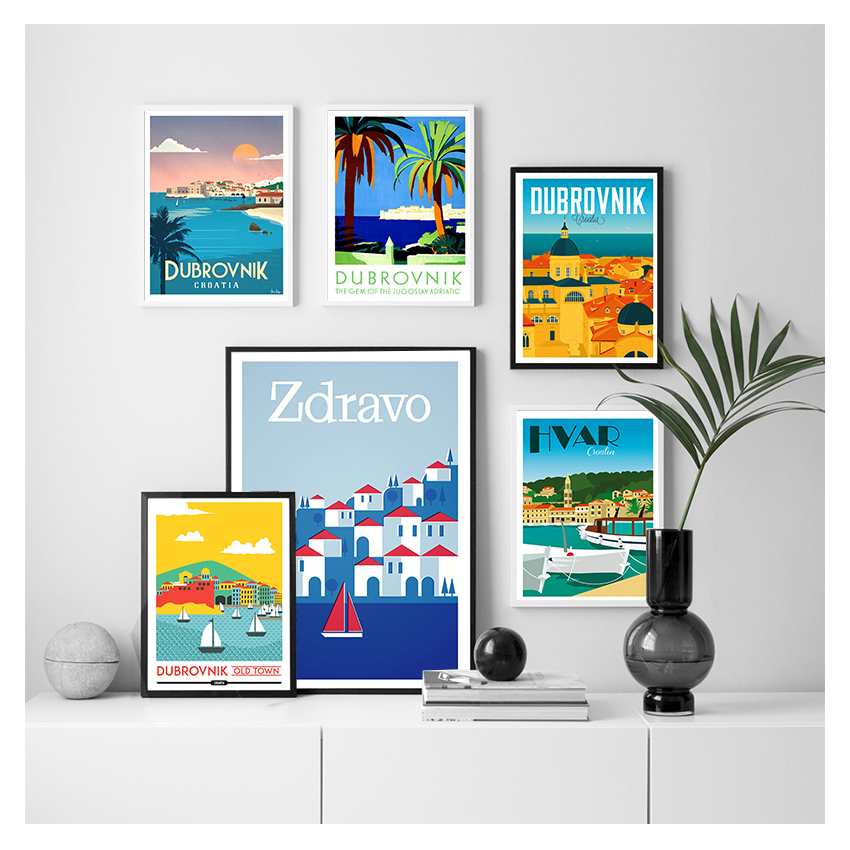 1pc frameless Canvas Painting  - Home Decor Zagreb ulasan dan harga