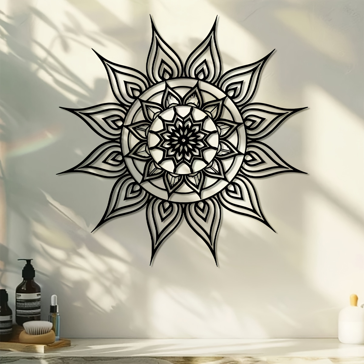 Brand 2D Flat Black White Sun  - Home Decor Brand ulasan dan harga