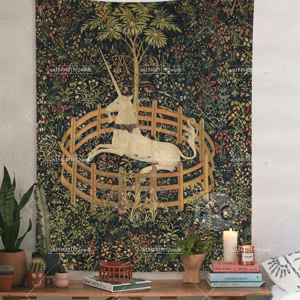 The Unicorn In Captivity Wall  - Home Decor Medieval ulasan dan harga