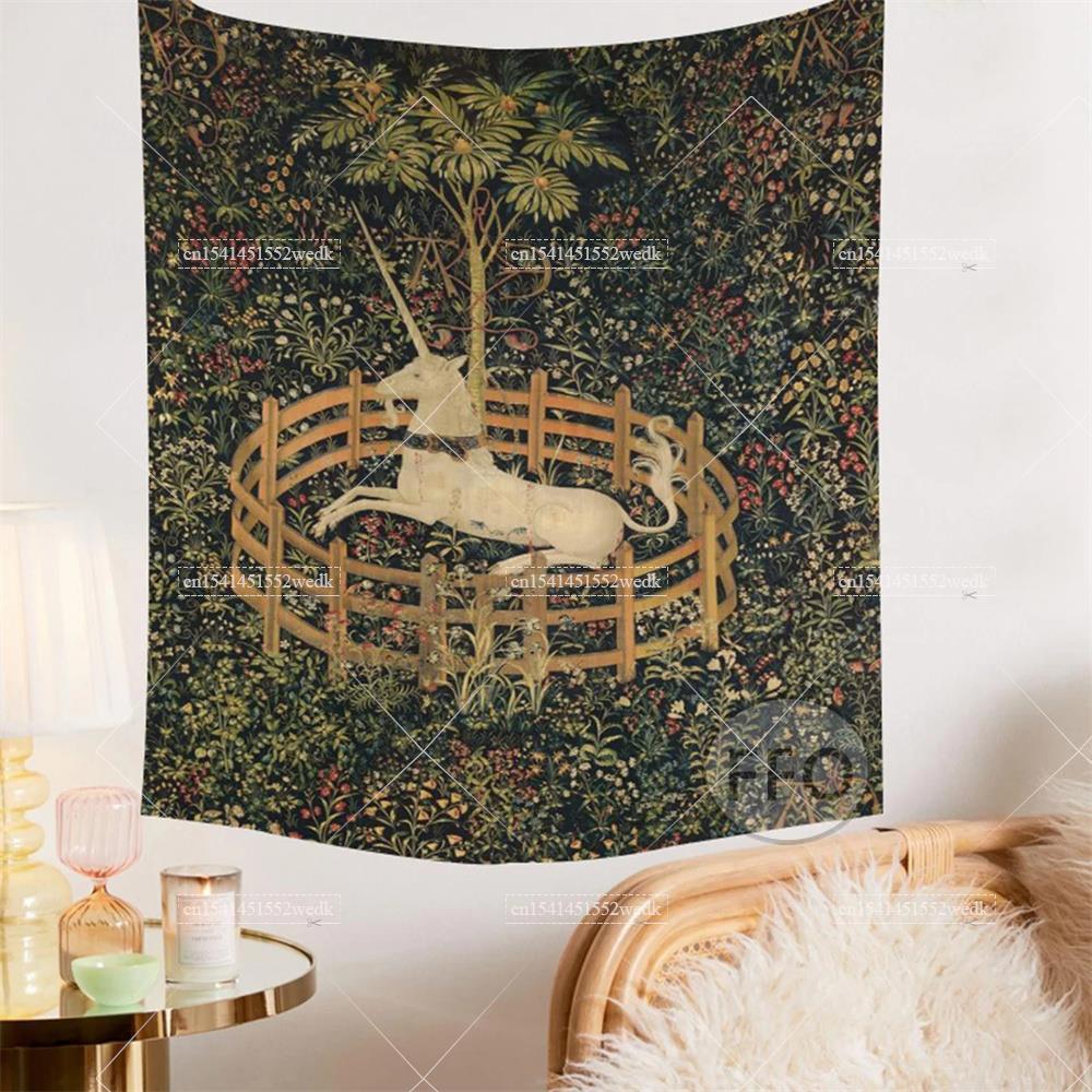 The Unicorn In Captivity Wall  - Home Decor Medieval ulasan dan harga