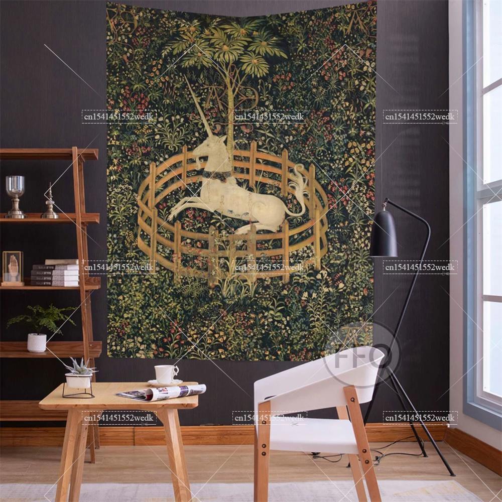 The Unicorn In Captivity Wall  - Home Decor Medieval ulasan dan harga