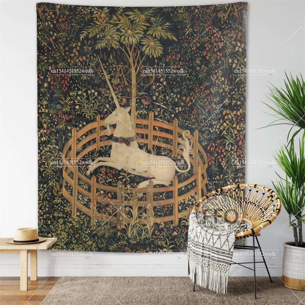 The Unicorn In Captivity Wall  - Home Decor Medieval ulasan dan harga