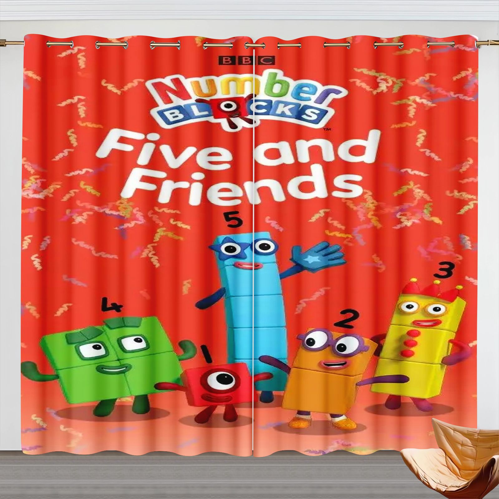 Numberblocks Cartoon Curtains, - Blackout Curtains ulasan dan harga