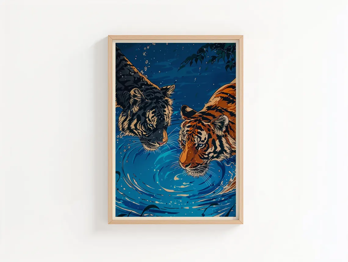 Twilight Tiger Poster | Anime  - Home Decor Japanese ulasan dan harga