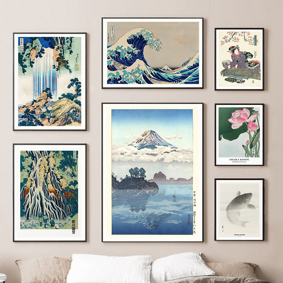 Hokusai Ohara Koson Japanese A - Home Decor Japanese ulasan dan harga