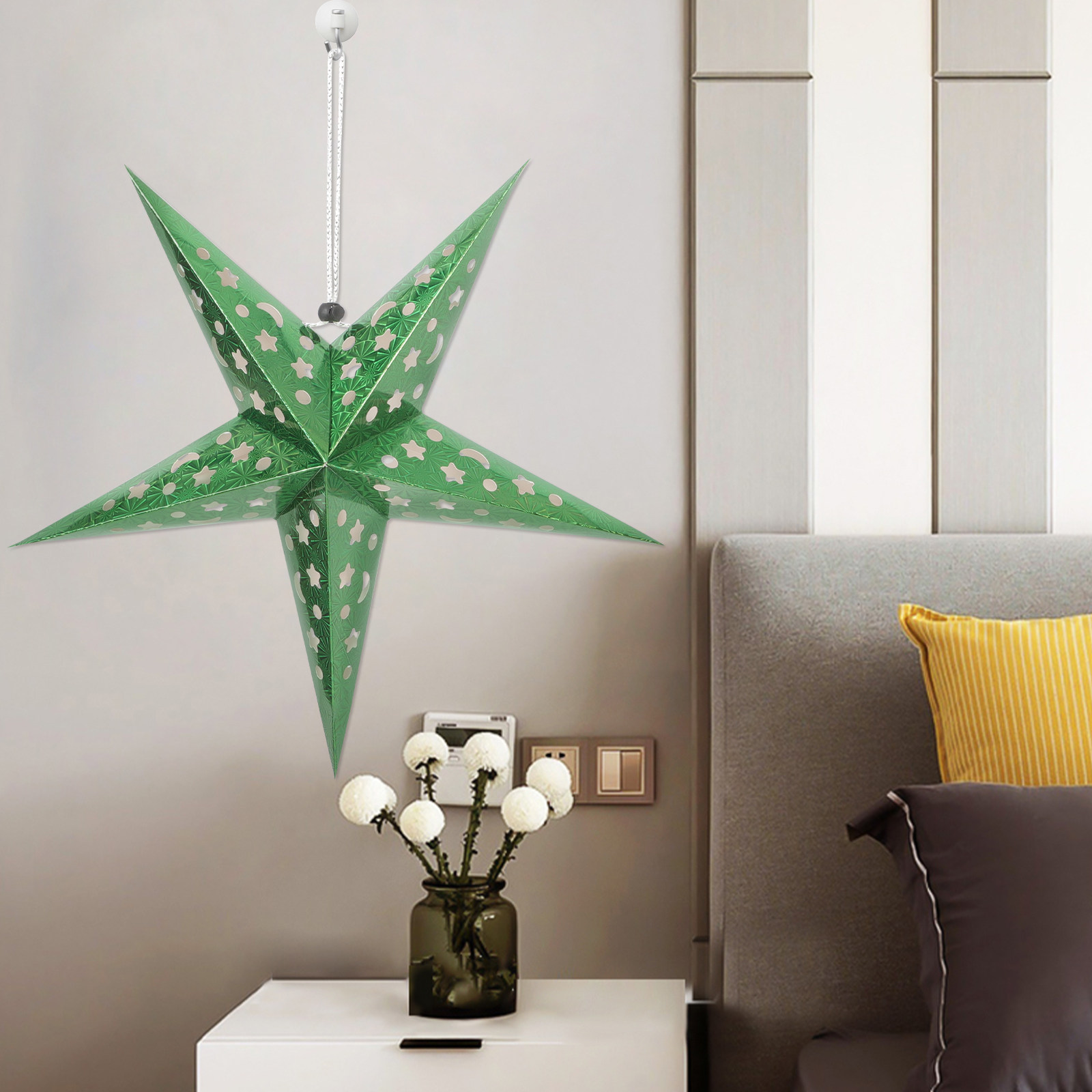 5Pcs 45Cm Paper Star Lamp Shad - Fairy Lights Bedroom ulasan dan harga