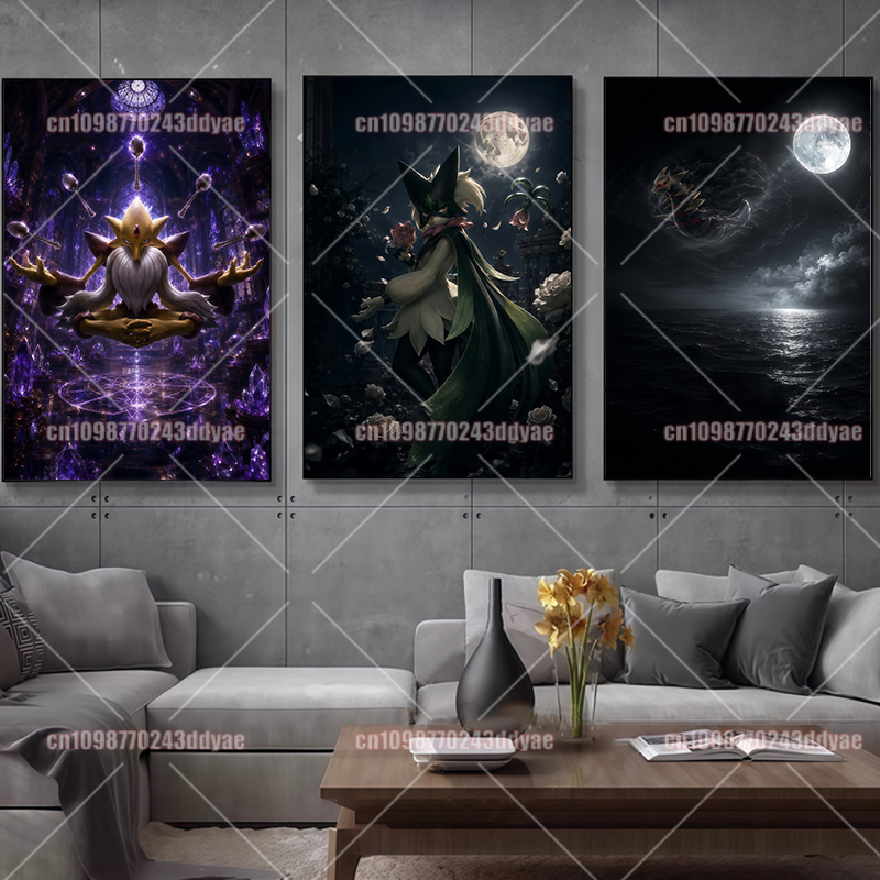 Anime Pokemon Character Canvas - Home Decor Canvas ulasan dan harga