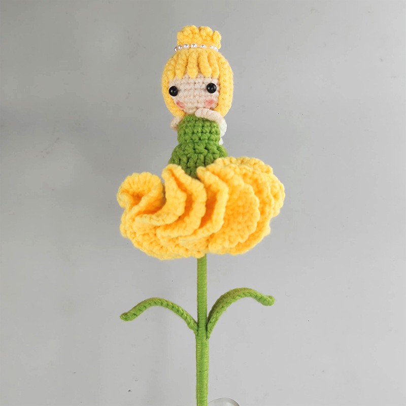 Handmade Crochet Carnation Fai - Yarn Home Decor ulasan dan harga