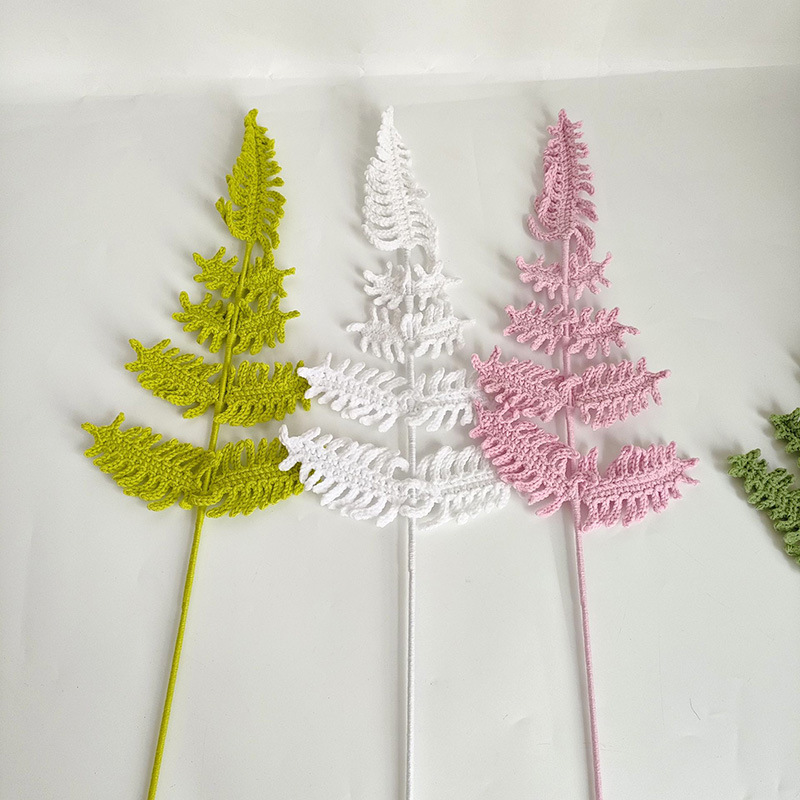 New Flower Bouquet with Fern L - Yarn Home Decor ulasan dan harga