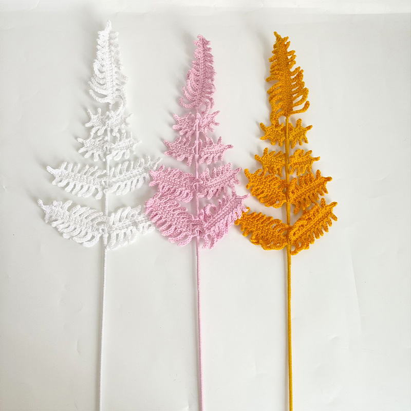 New Flower Bouquet with Fern L - Yarn Home Decor ulasan dan harga