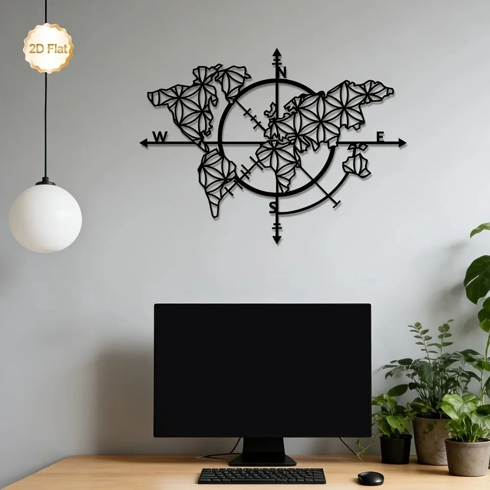 Brand Metal Wall Art Iron Comp - Home Decor Brand ulasan dan harga