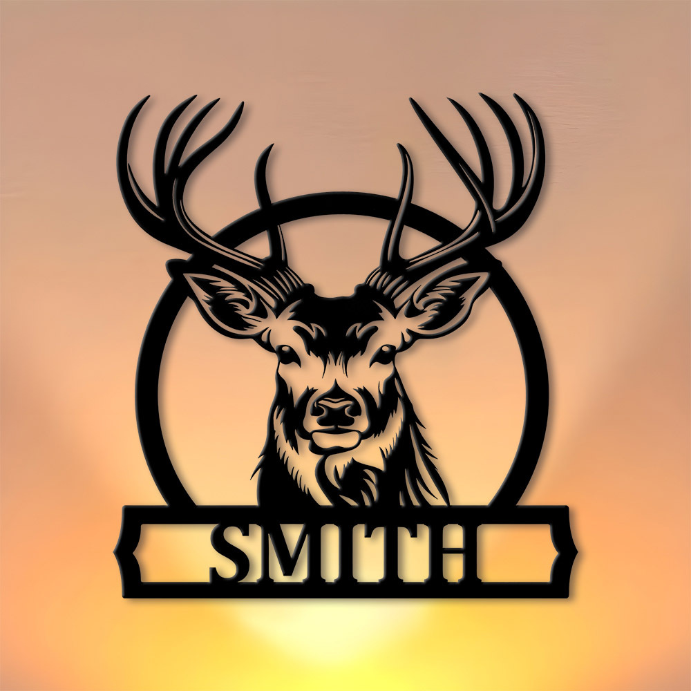 Personalized Deer Family Name  - Home Decor Rustic ulasan dan harga