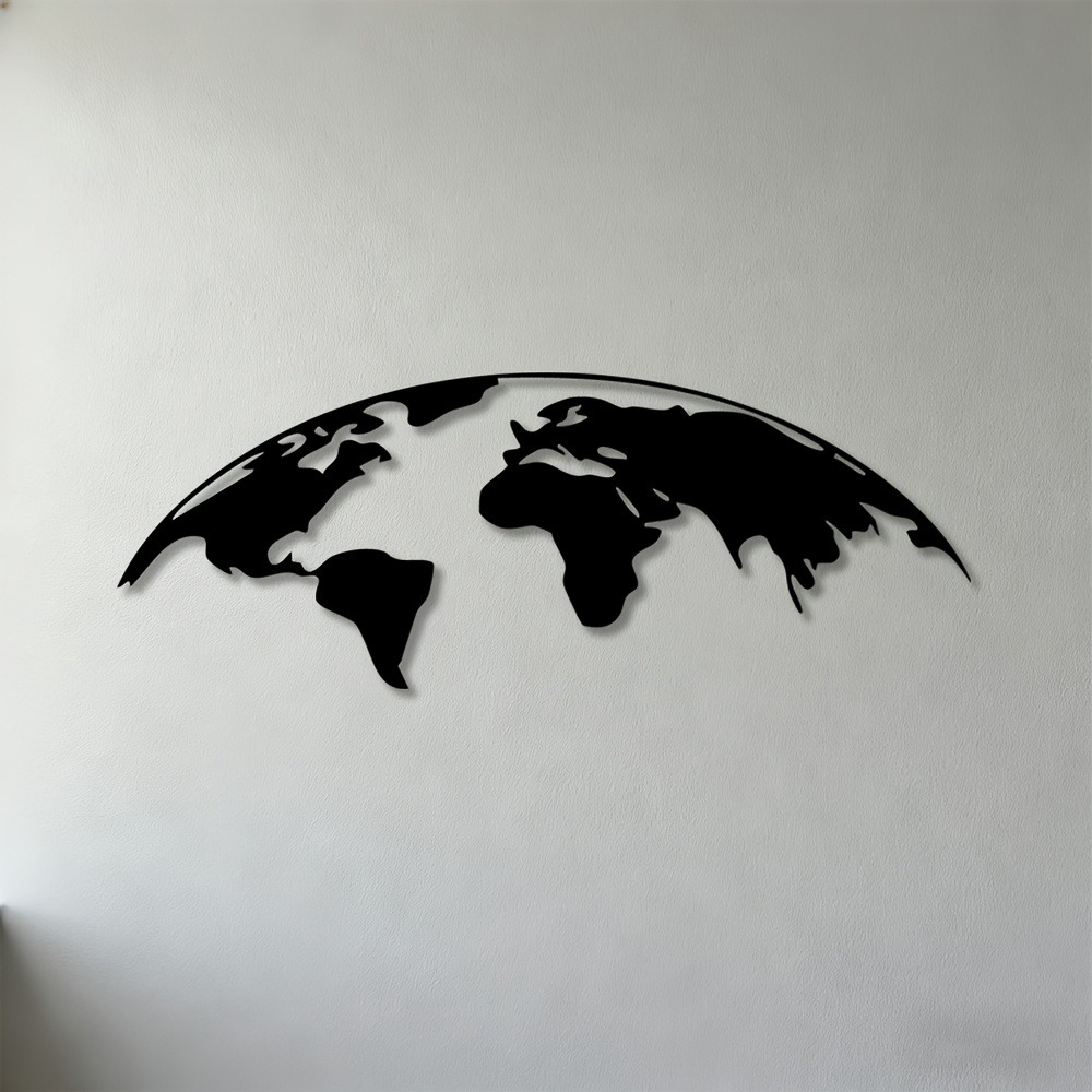 Brand 2D Metal Wall Art World  - Home Decor Brand ulasan dan harga