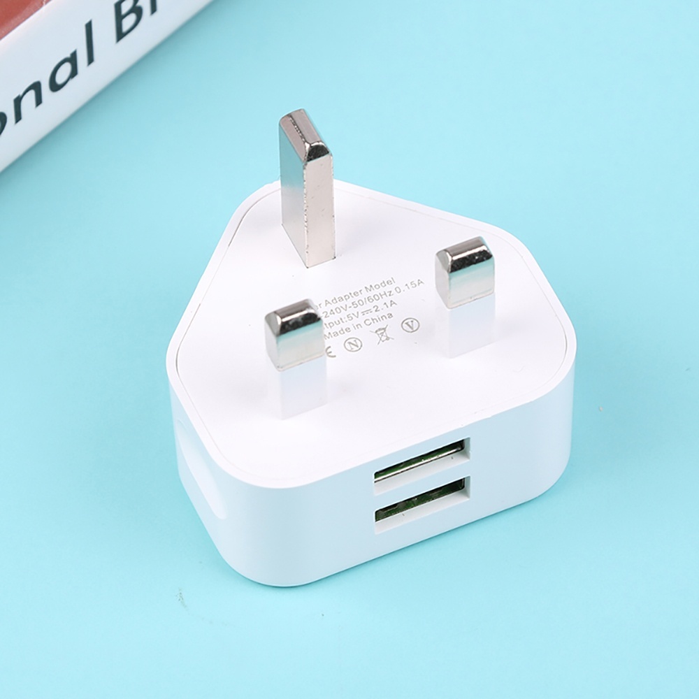 2in1 USB UK Plug 3 Pin Wall Ch - Home Decor Uk ulasan dan harga